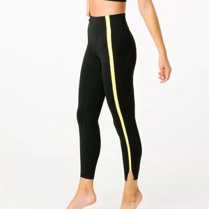 Zyia - Black Neon Tape Luxe High-Rise Leggings